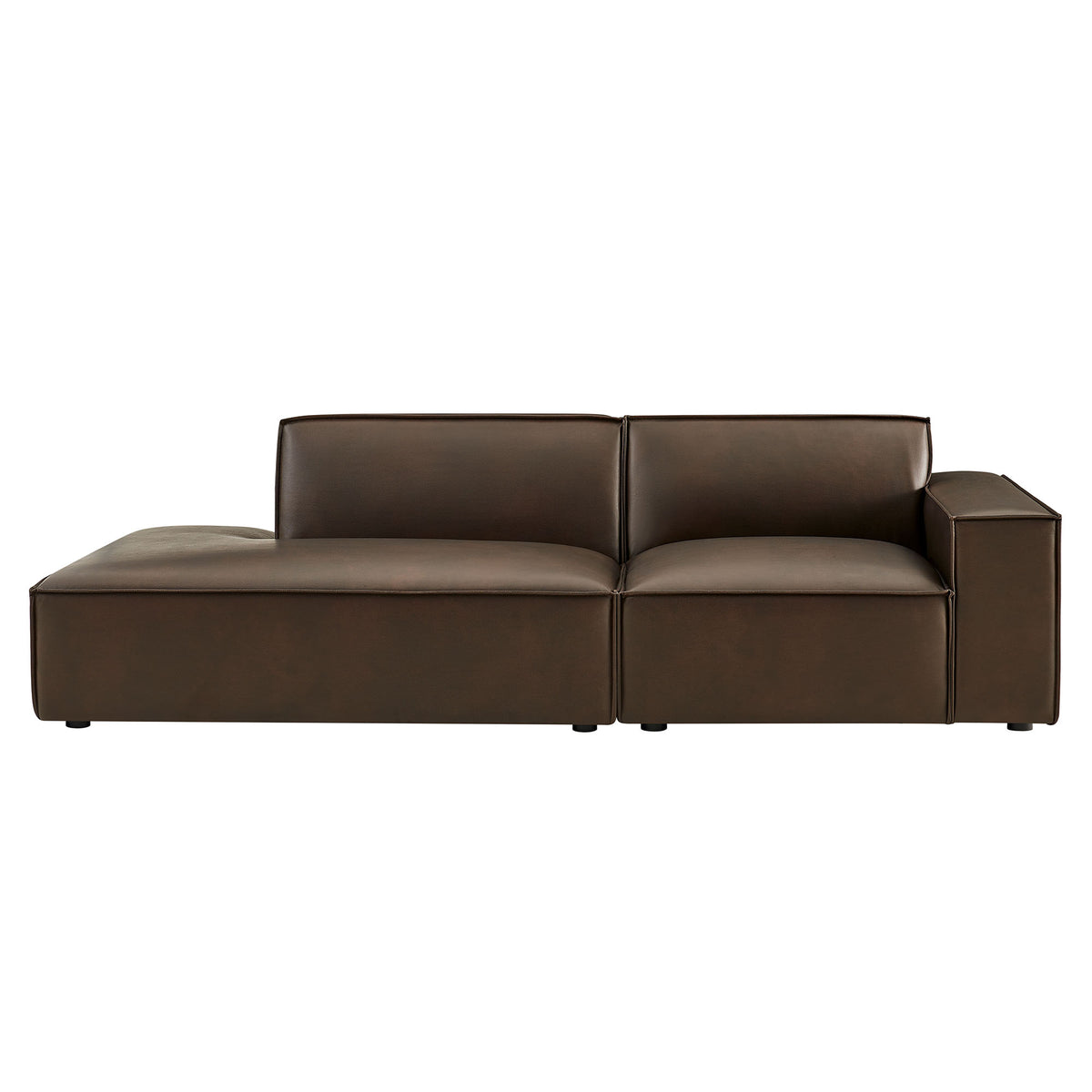 Restore 2-Piece Vegan Leather Modular Loveseat - Espresso (EEI-7428-ESP)