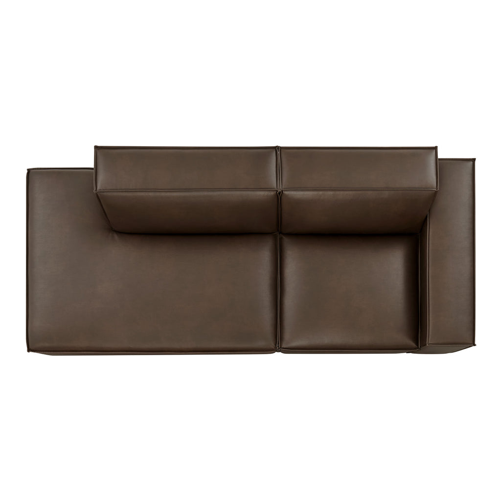 Restore 2-Piece Vegan Leather Modular Loveseat - Espresso (EEI-7428-ESP)