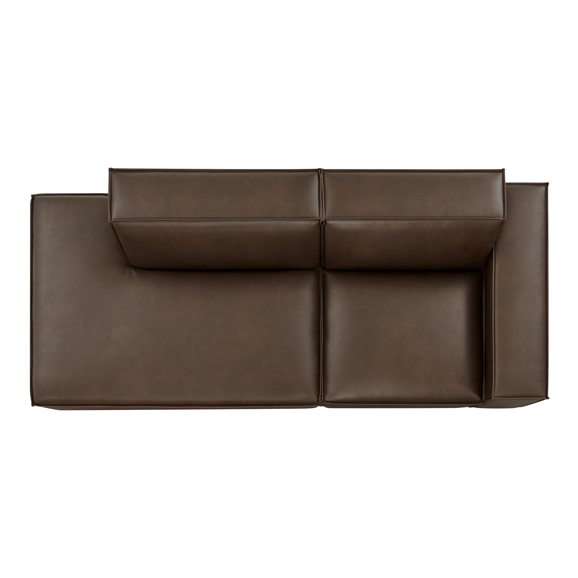 Restore 2-Piece Vegan Leather Modular Loveseat - Espresso (EEI-7428-ESP)