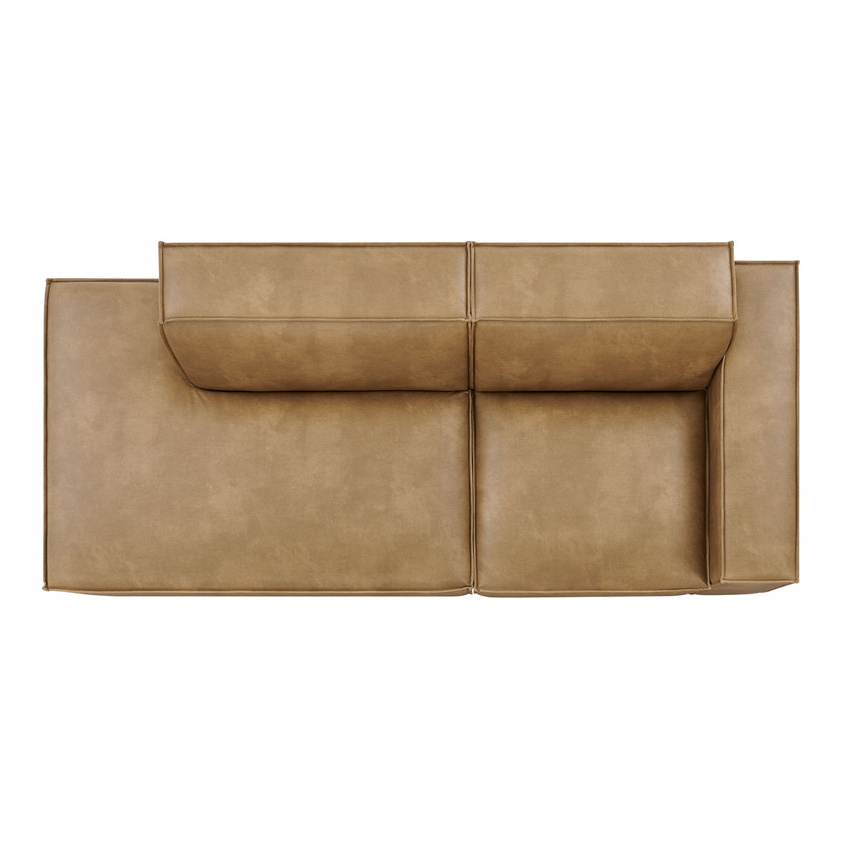 Restore 2-Piece Vegan Leather Modular Loveseat - Toast (EEI-7428-TST)