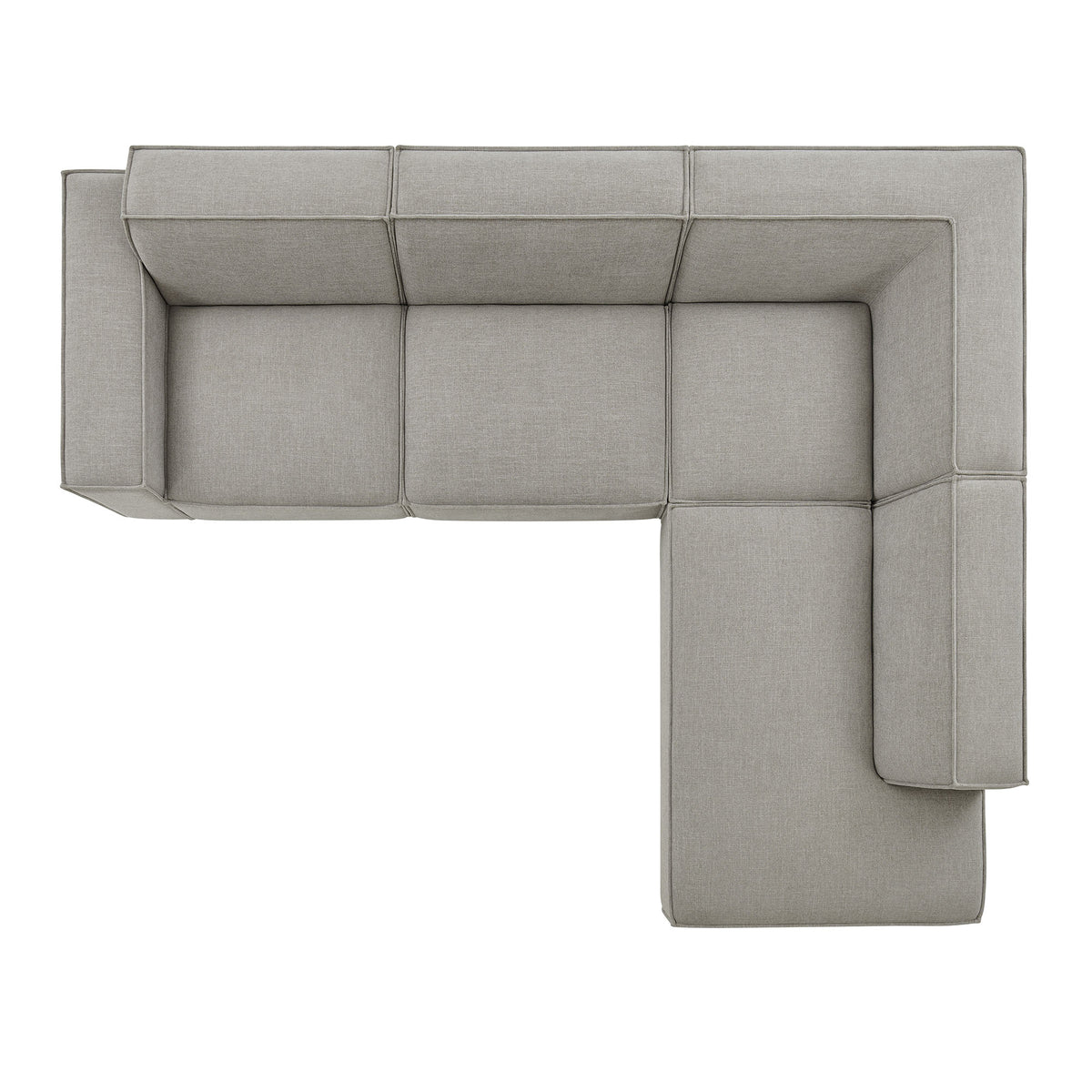Restore 4-Piece Performance Fabric Upholstered Modular L-Shaped Sofa - Pewter (Chair, Corner Chair, Chaise, Chair)