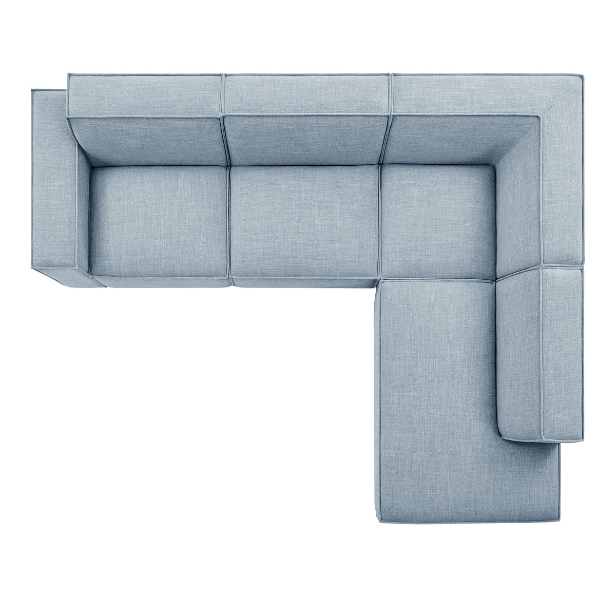 Restore 4-Piece Performance Fabric Upholstered Modular L-Shaped Sofa - Sky (Chair, Corner Chair, Chaise, Chair)
