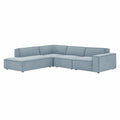 Restore 4-Piece Performance Fabric Upholstered Modular L-Shaped Sofa - Sky (Chair, Chaise, Chair, Corner Chair)