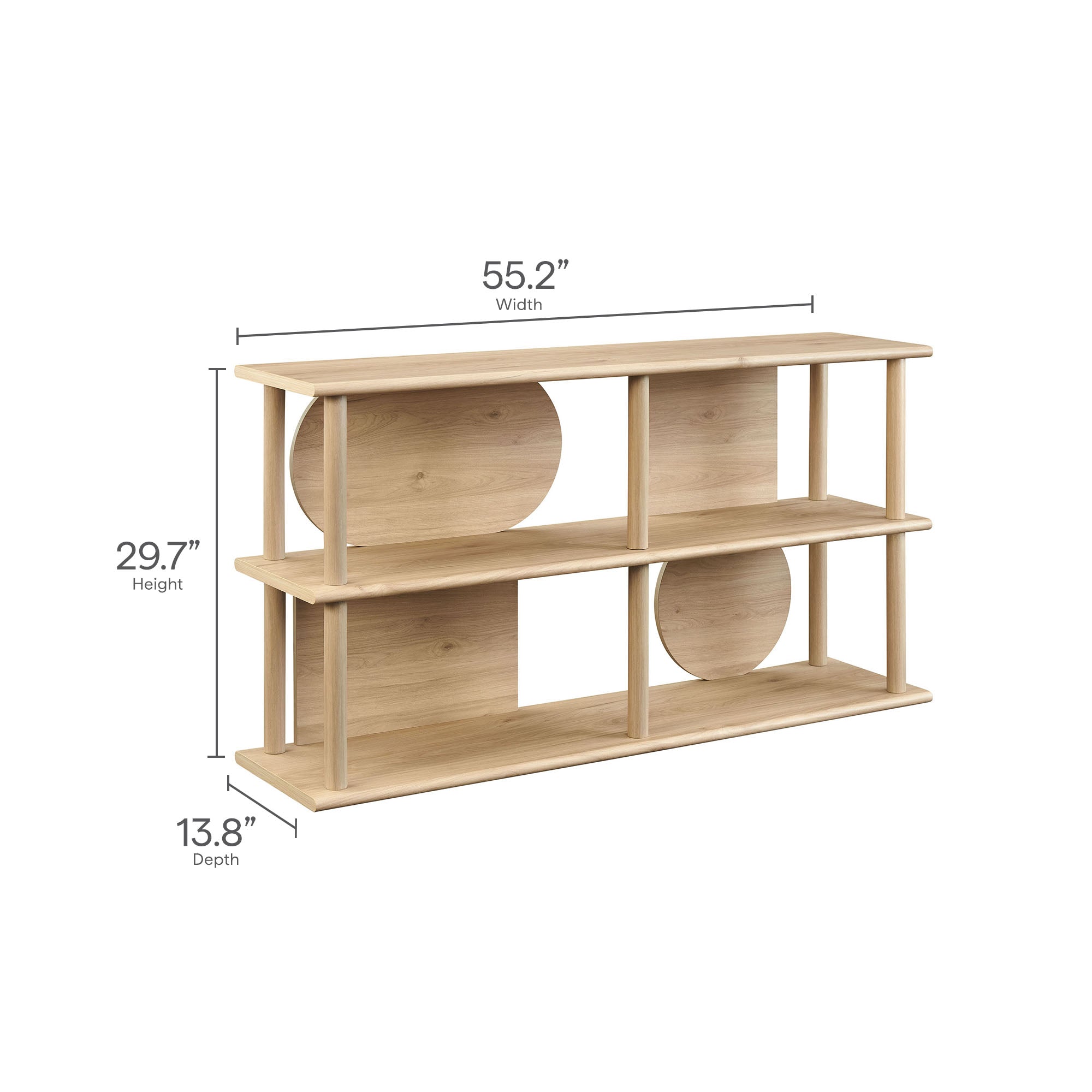 Zadie 55 Inch Console Table - Light Oak