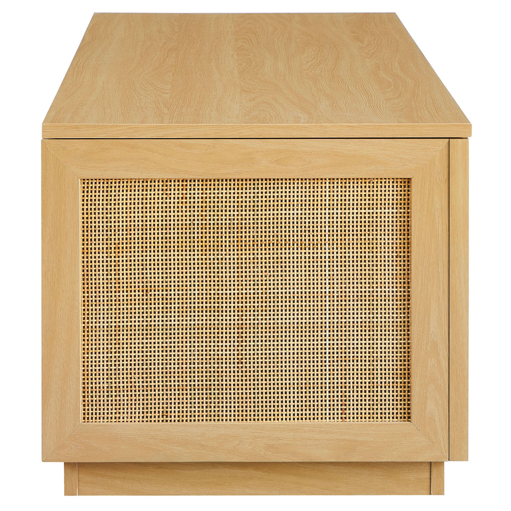 Soma 47" Rattan Storage Bench - Oak
