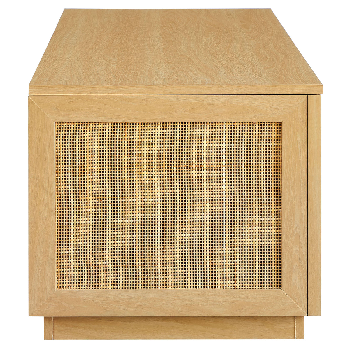 Soma 47" Rattan Storage Bench - Oak