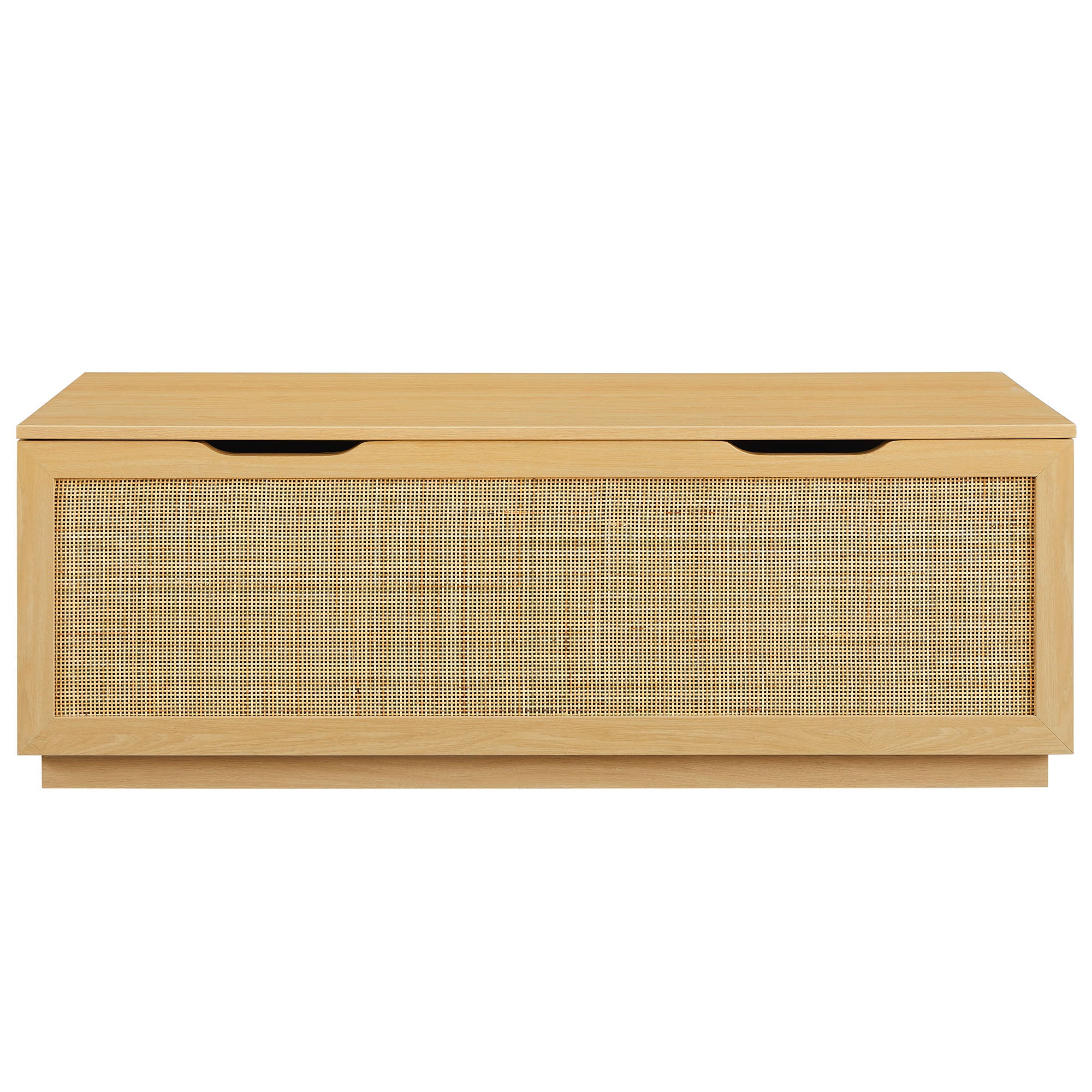 Soma 47" Rattan Storage Bench - Oak