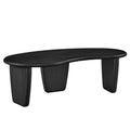 Vetra Kidney-Shaped Free Coffee Table - Black
