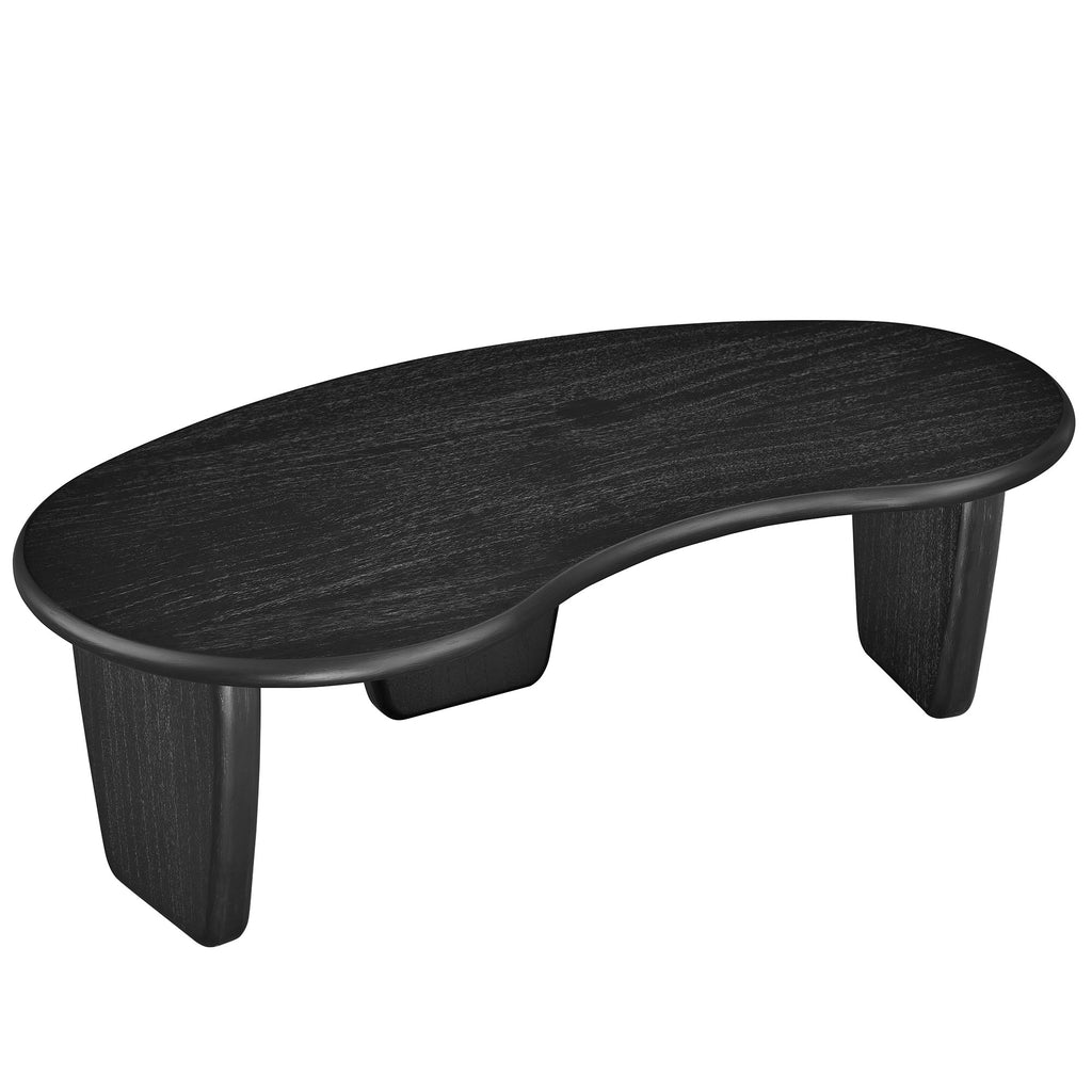 Vetra Kidney-Shaped Free Coffee Table - Black