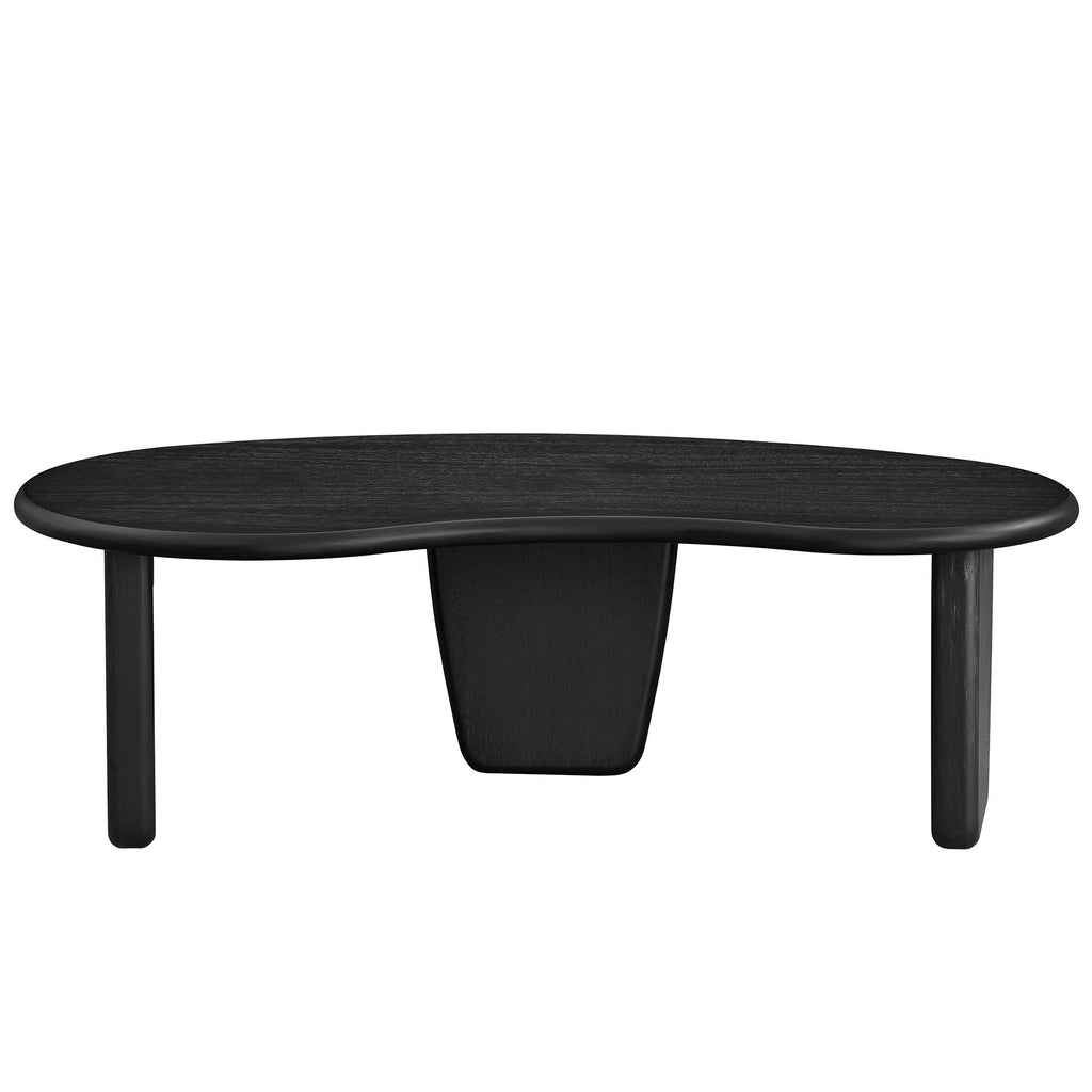 Vetra Kidney-Shaped Free Coffee Table - Black