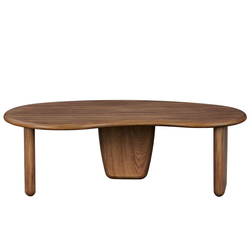 Vetra Kidney-Shaped Free Coffee Table - Walnut