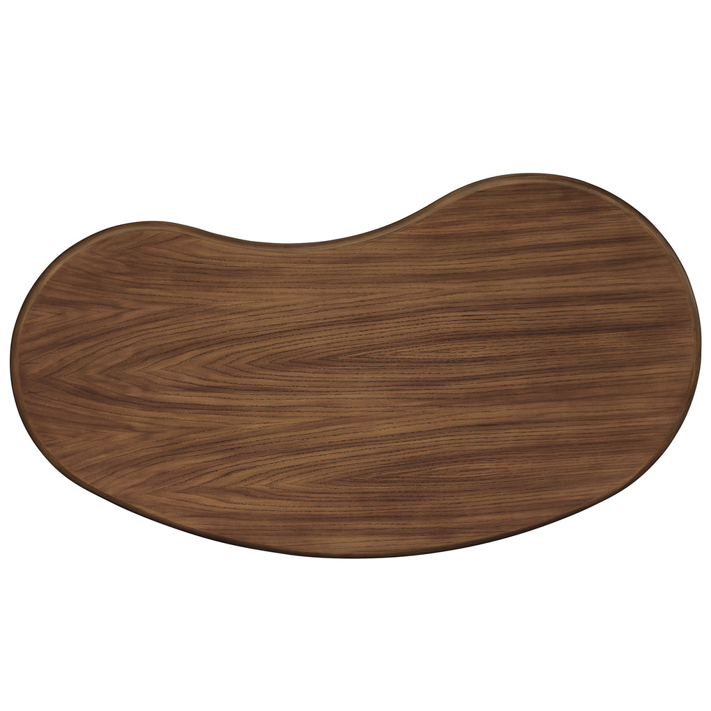 Vetra Kidney-Shaped Free Coffee Table - Walnut