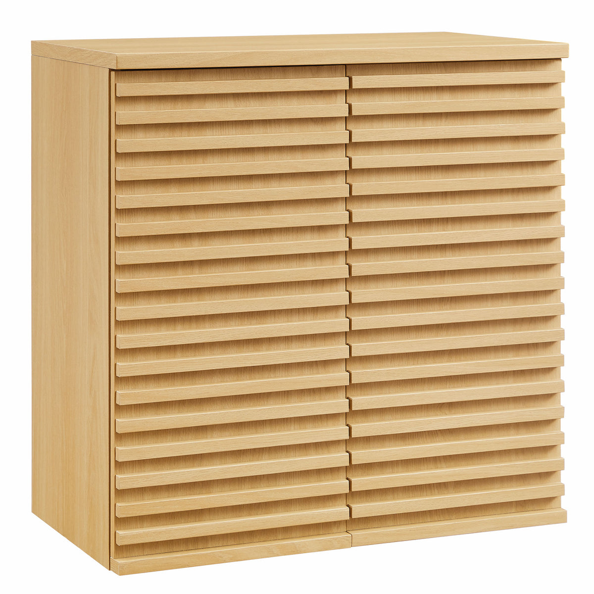 Render Wall Mounted Bathroom Cabinet - Oak
