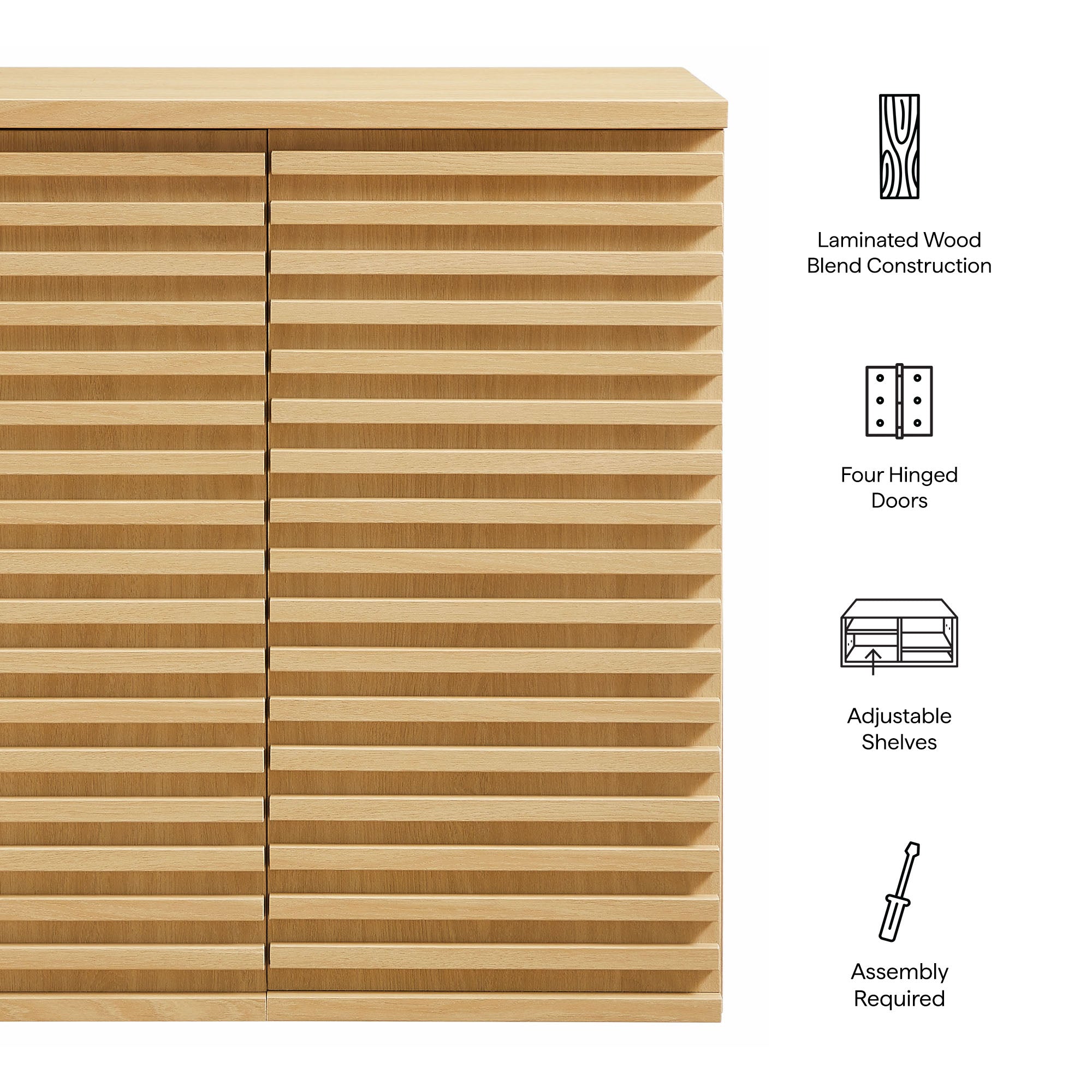 Render Wall Mounted Bathroom Cabinet - Oak