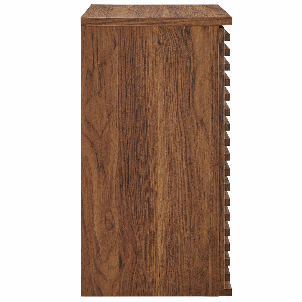 Render Wall Mounted Bathroom Cabinet - Walnut