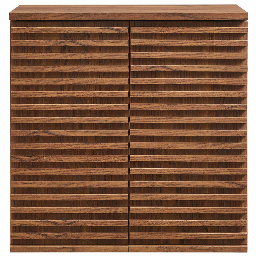 Render Wall Mounted Bathroom Cabinet - Walnut