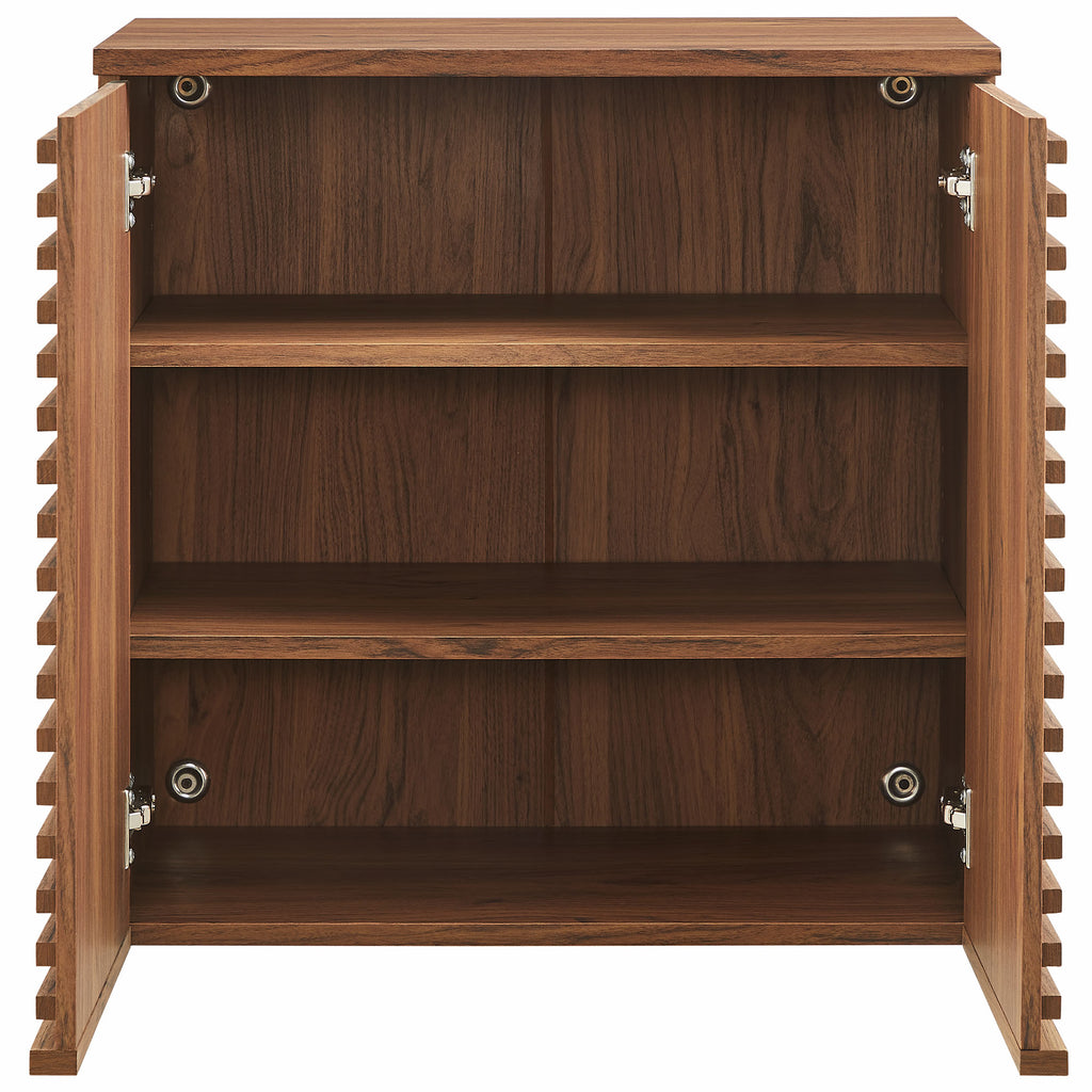 Render Wall Mounted Bathroom Cabinet - Walnut