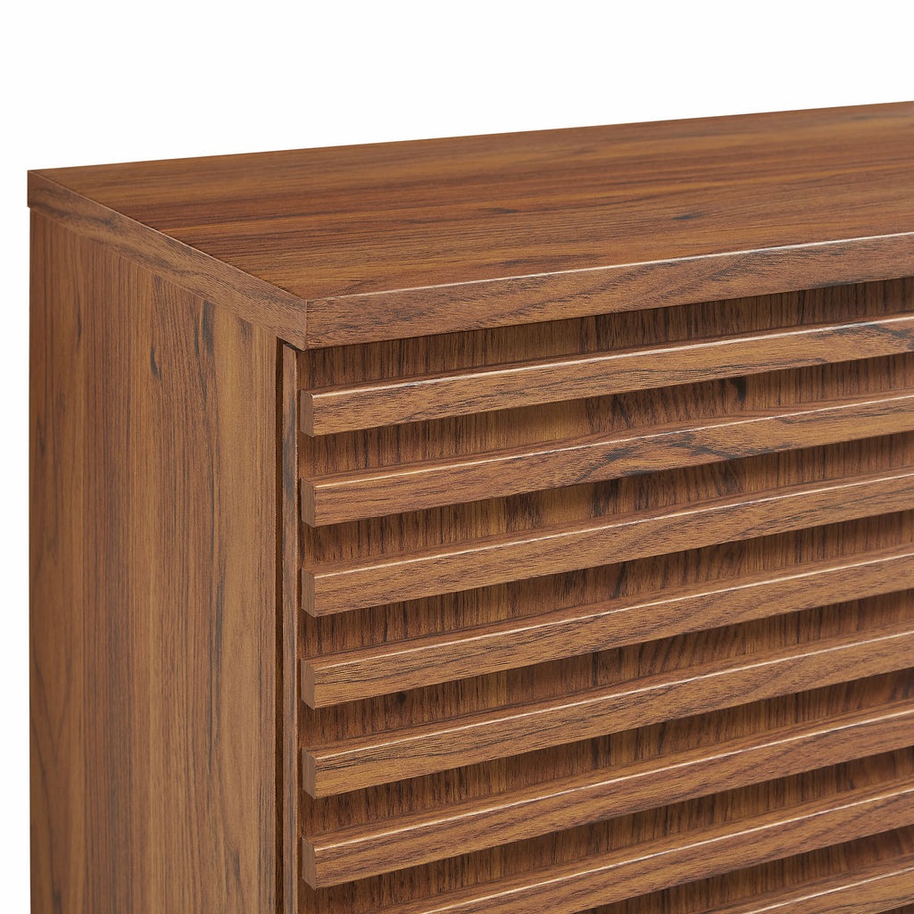 Render Wall Mounted Bathroom Cabinet - Walnut
