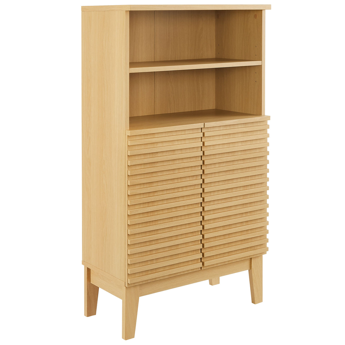 Render Freestanding Bathroom Storage Cabinet - Oak