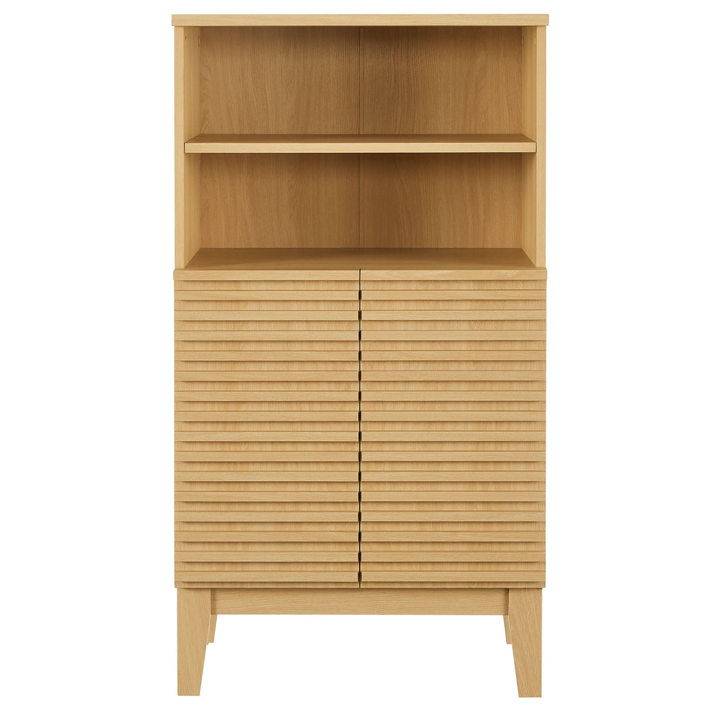 Render Freestanding Bathroom Storage Cabinet - Oak