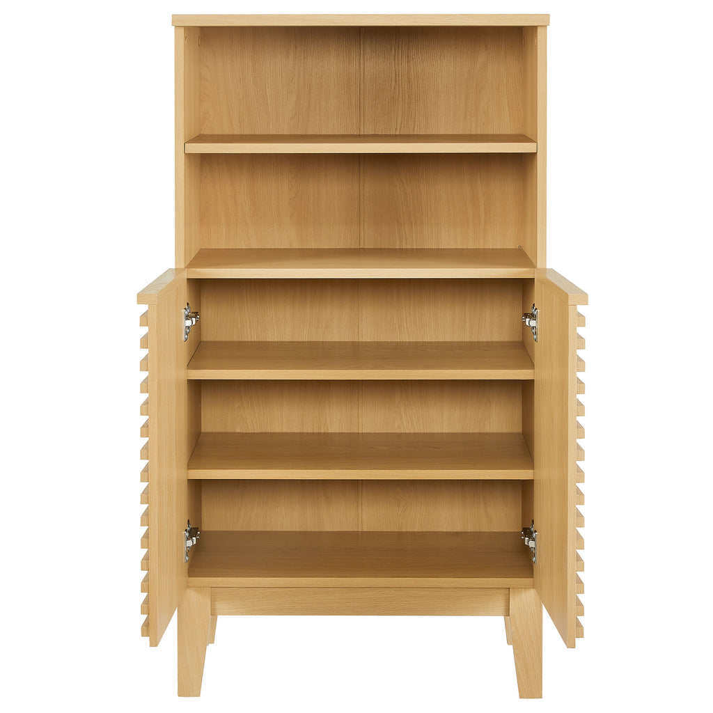 Render Freestanding Bathroom Storage Cabinet - Oak