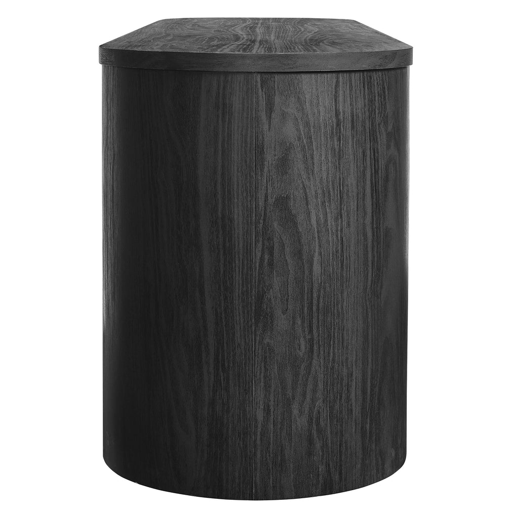 Duval 71 Inch Oval TV Cabinet - Black