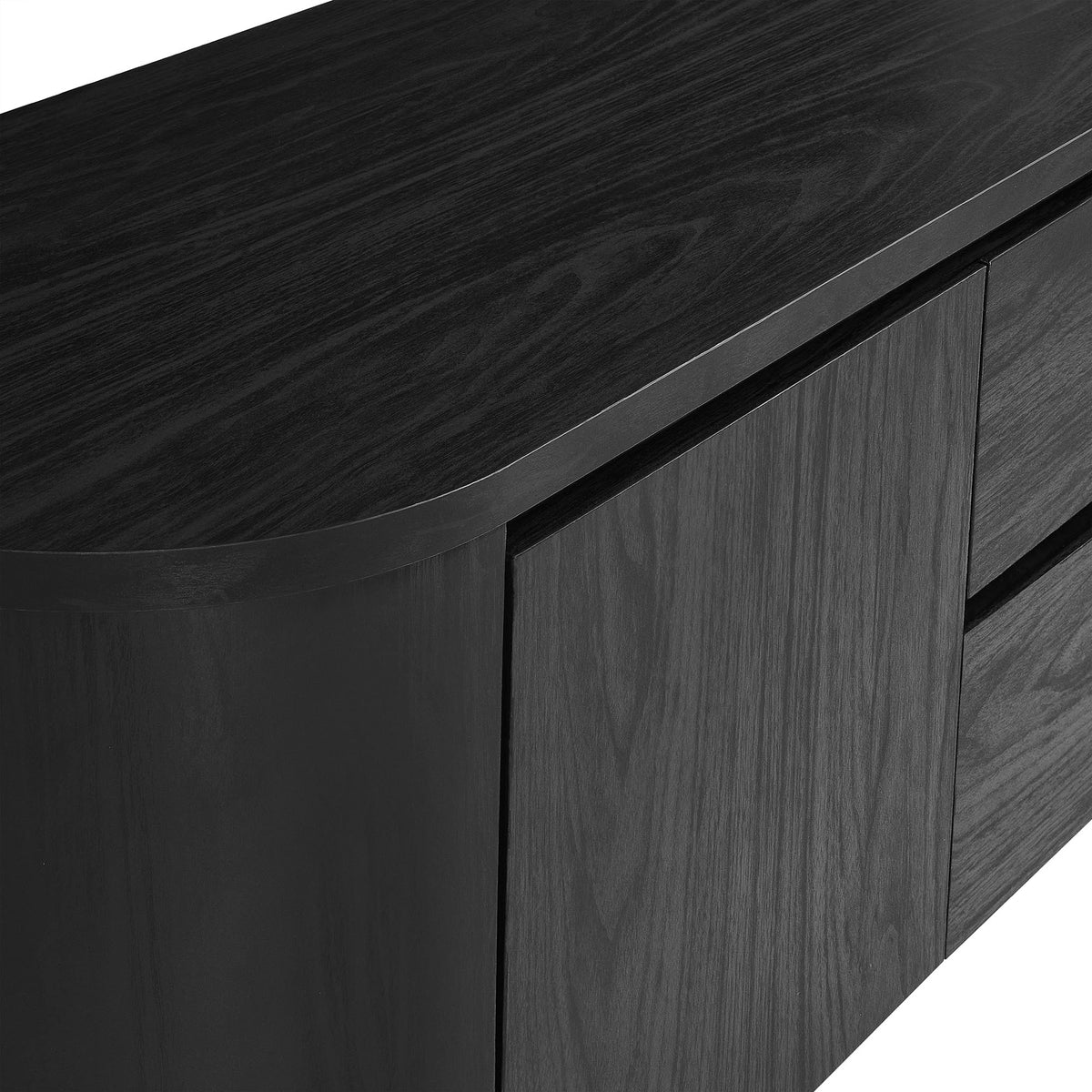 Duval 71 Inch Oval TV Cabinet - Black