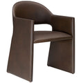 Talia Vegan Leather Dining Armchair - Espresso