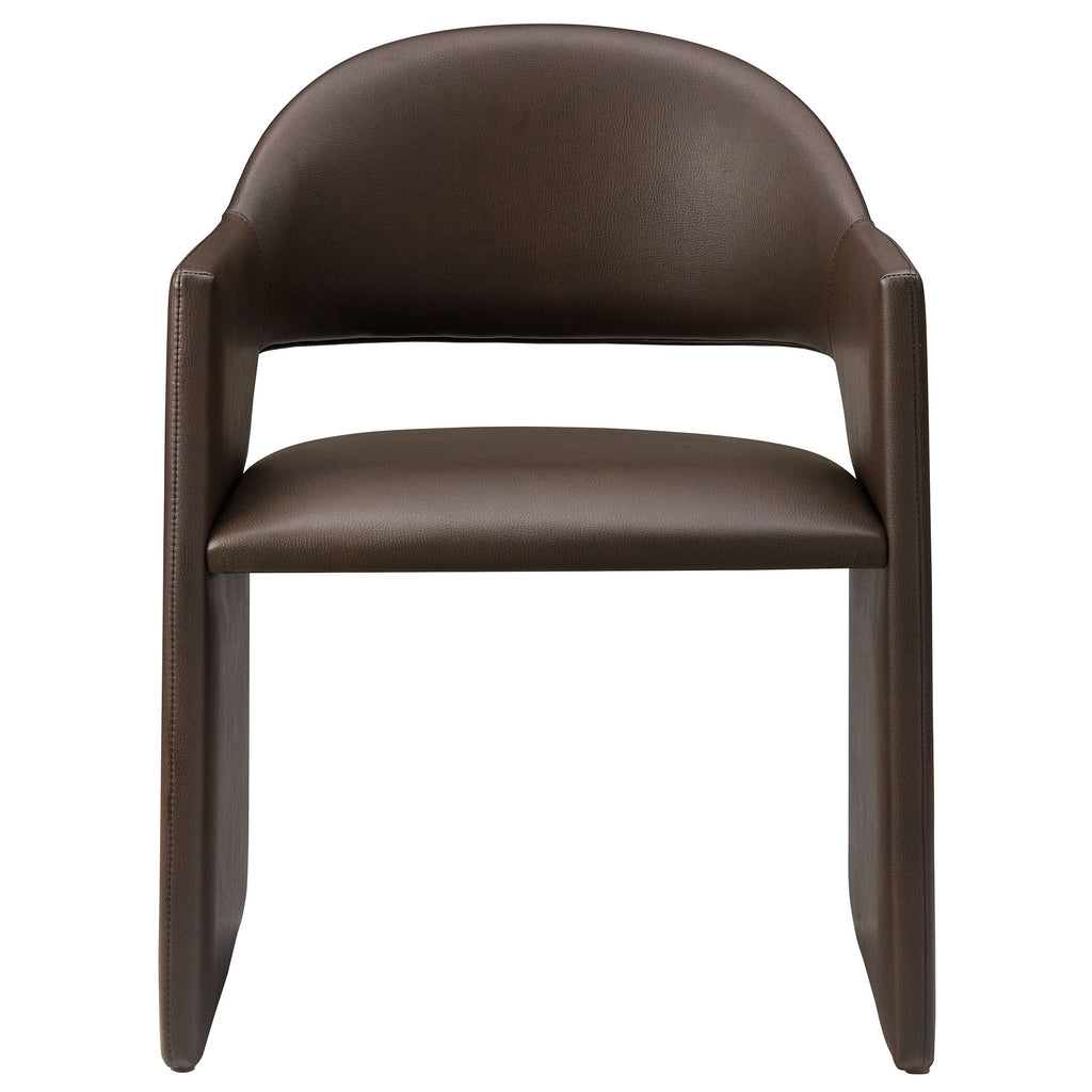Talia Vegan Leather Dining Armchair - Espresso
