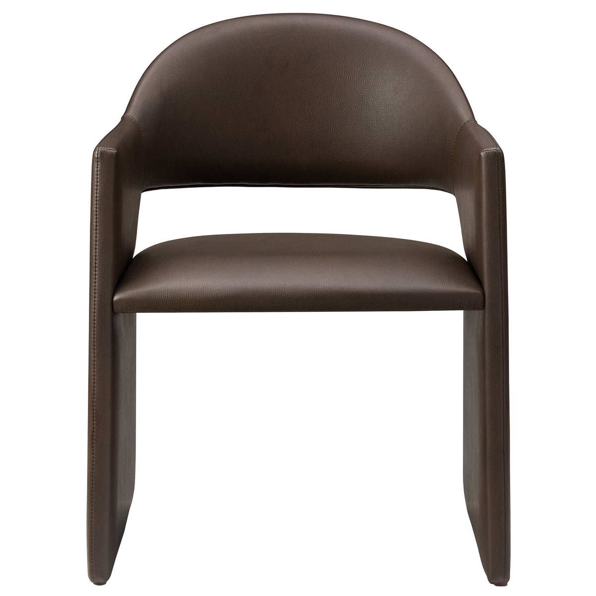 Talia Vegan Leather Dining Armchair - Espresso