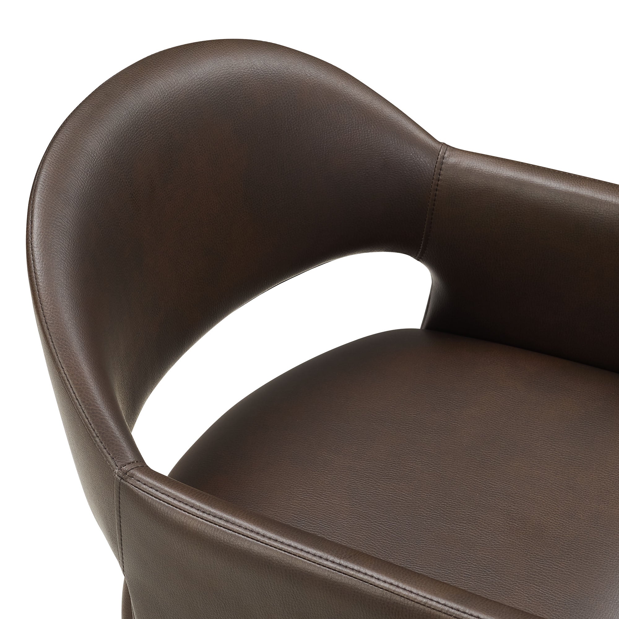 Talia Vegan Leather Dining Armchair - Espresso
