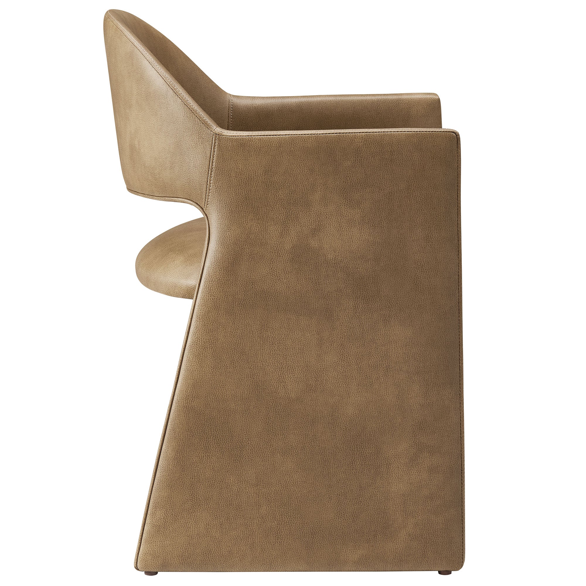Talia Vegan Leather Dining Armchair - Toast