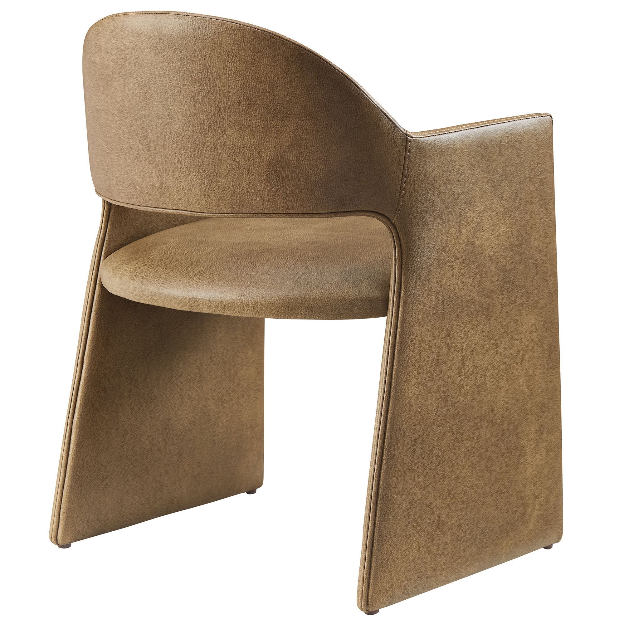 Talia Vegan Leather Dining Armchair - Toast