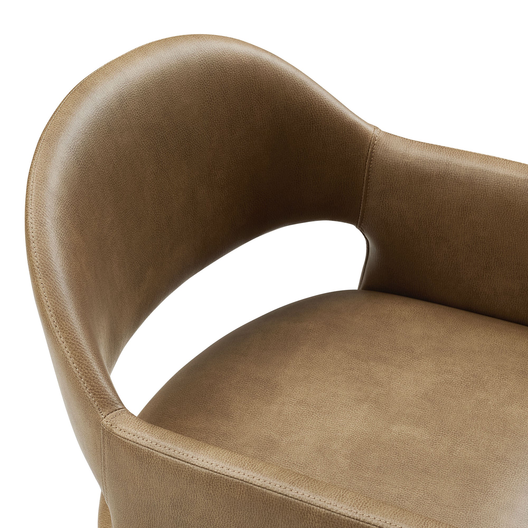 Talia Vegan Leather Dining Armchair - Toast