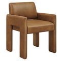 Daven Vegan Leather Dining Armchair - Canyon