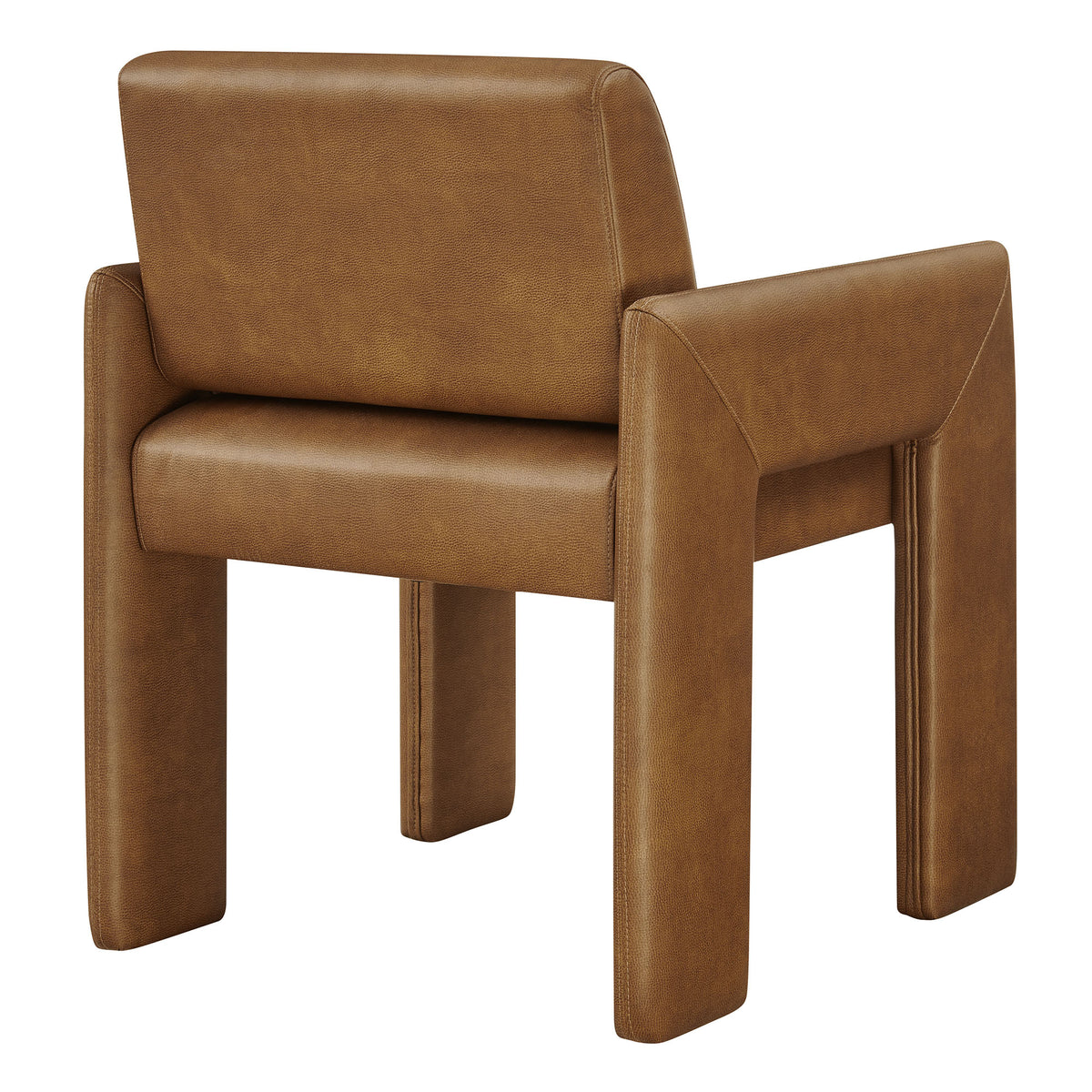Daven Vegan Leather Dining Armchair - Canyon
