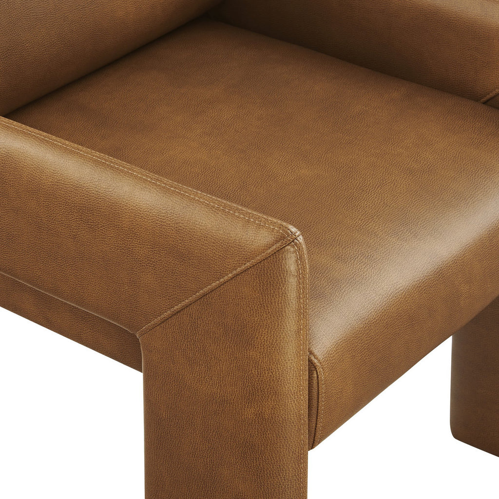 Daven Vegan Leather Dining Armchair - Canyon