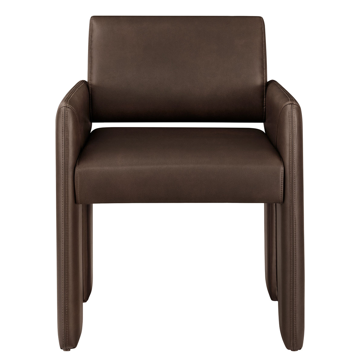 Daven Vegan Leather Dining Armchair - Espresso