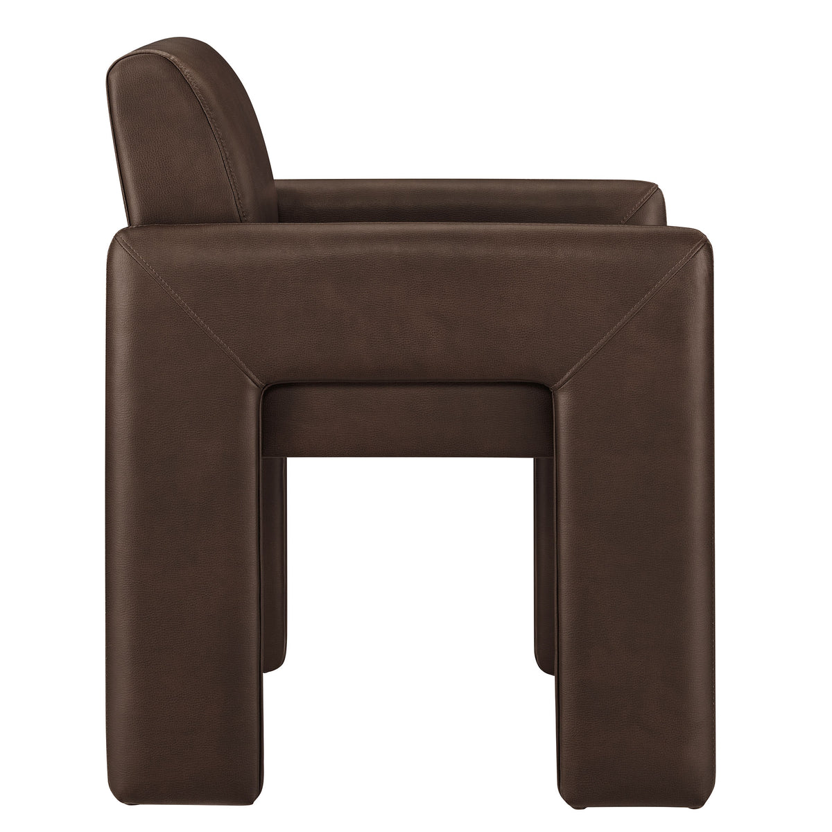 Daven Vegan Leather Dining Armchair - Espresso