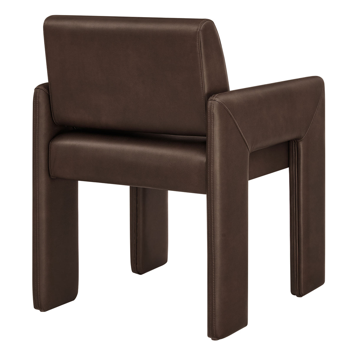 Daven Vegan Leather Dining Armchair - Espresso