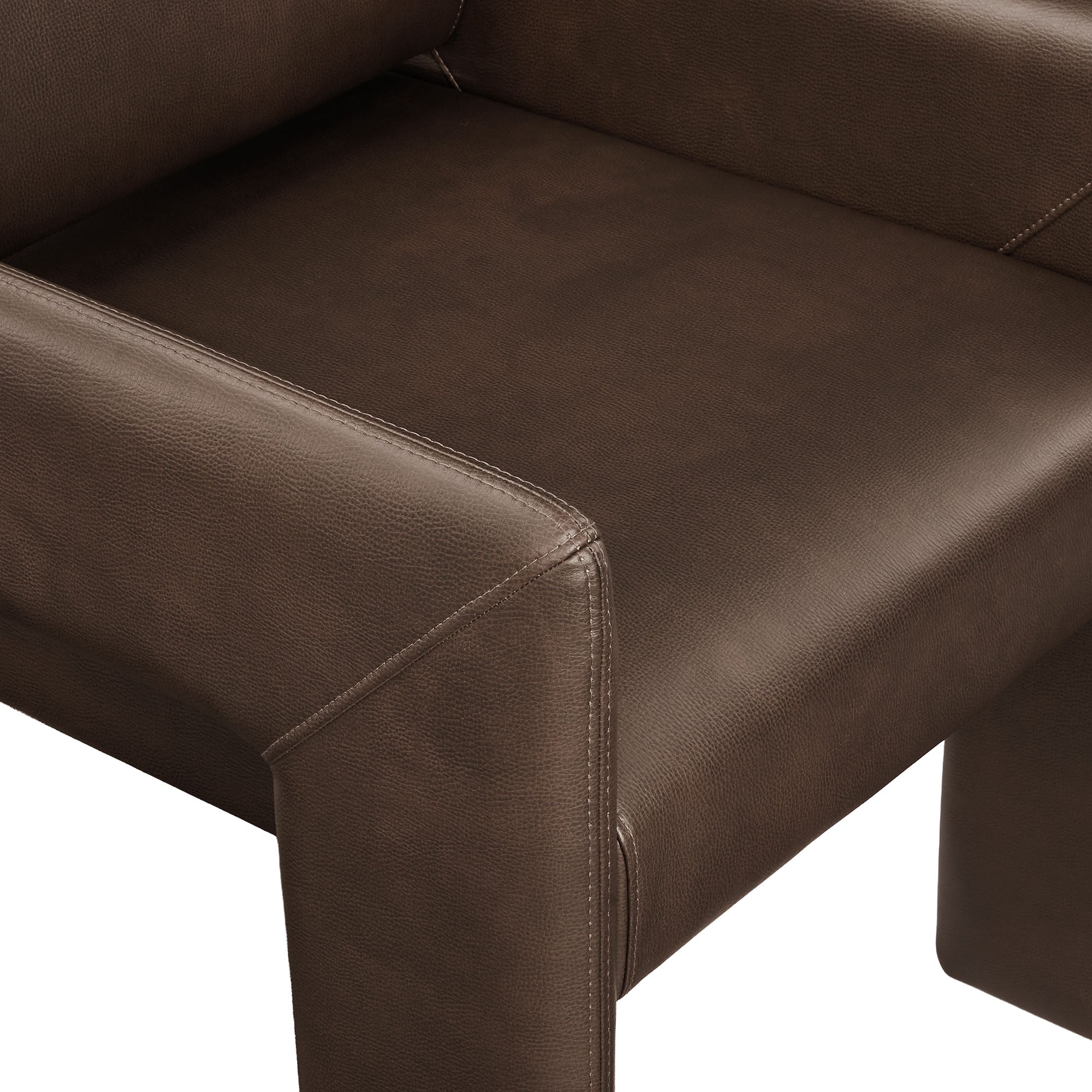 Daven Vegan Leather Dining Armchair - Espresso