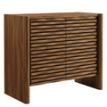 Emric Wave Accent Cabinet - Walnut