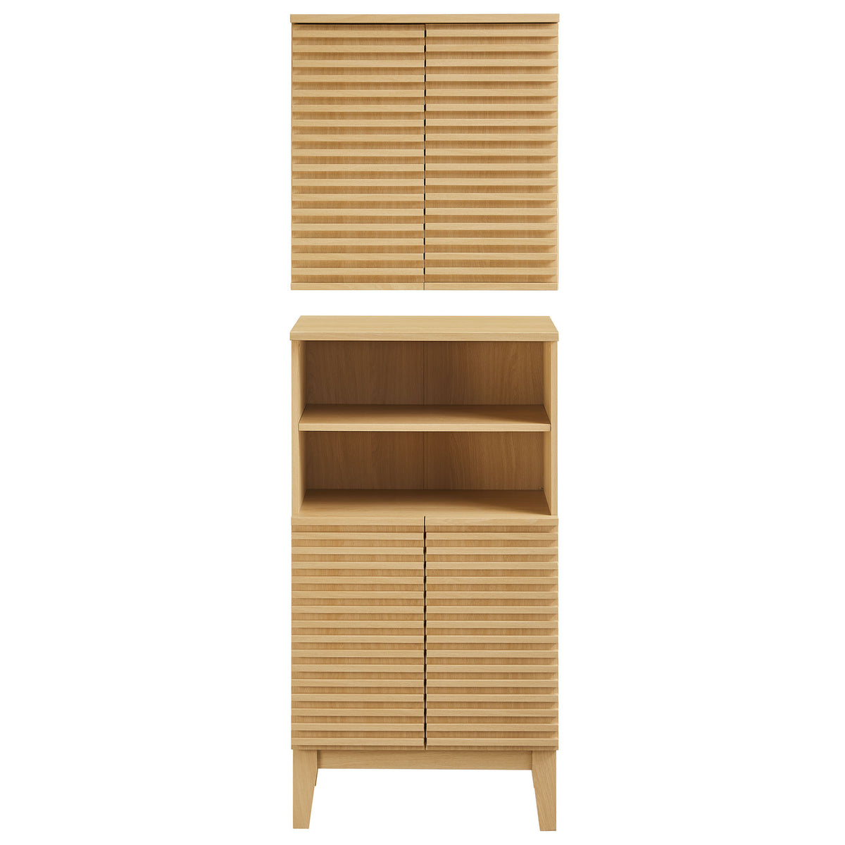 Render Bathroom Cabinet Set - Oak