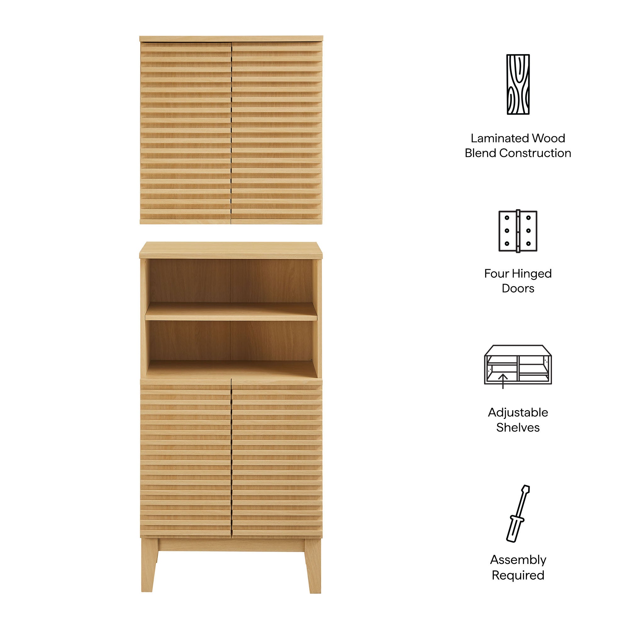 Render Bathroom Cabinet Set - Oak