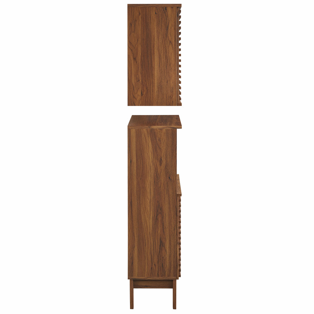Render Bathroom Cabinet Set - Walnut