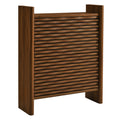 Emric Wave Shoe Cabinet - Walnut