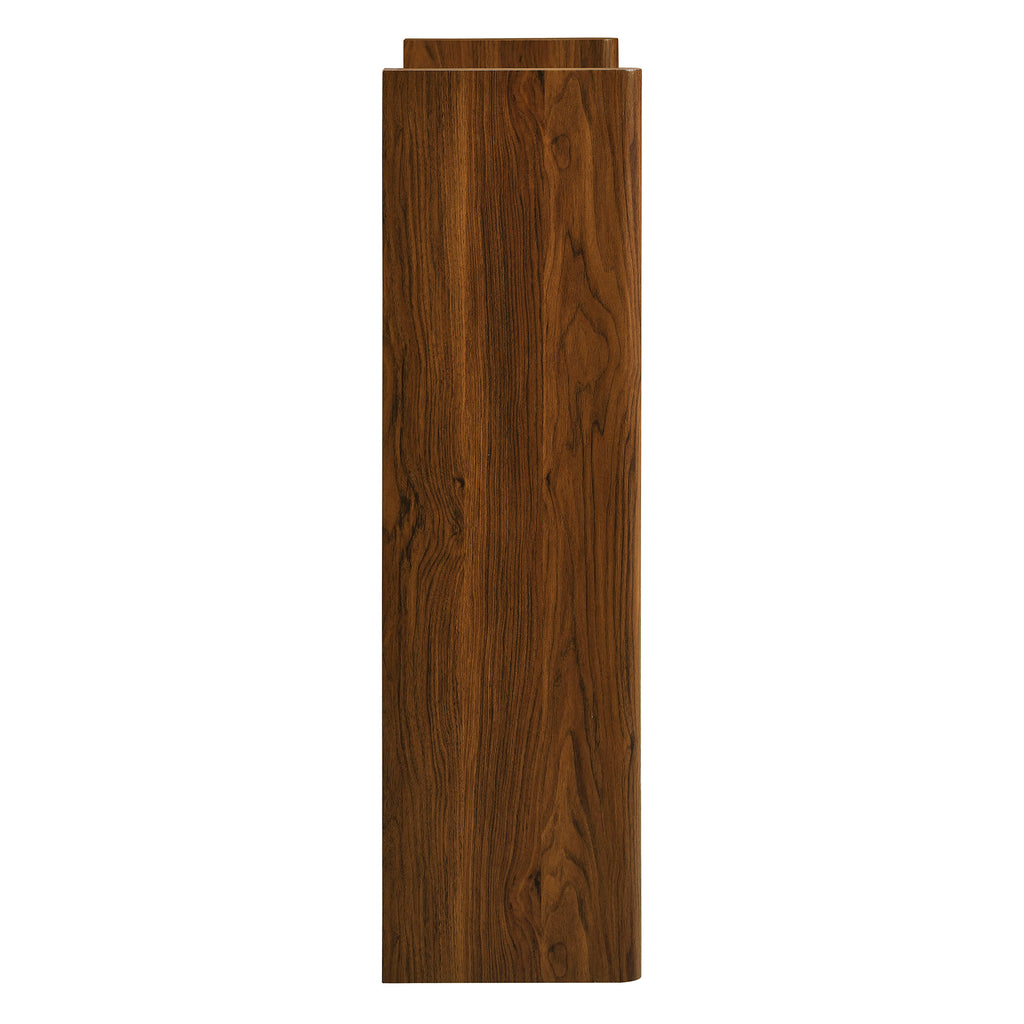 Emric Wave Shoe Cabinet - Walnut