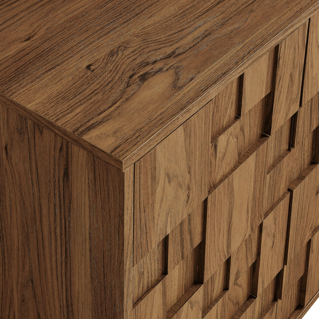 Owen 59 Inch 4 Door Geometric Sideboard - Walnut