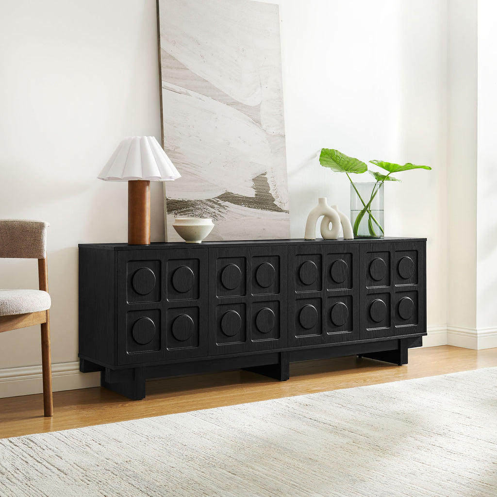 Knox 71 Inch TV Stand - Black