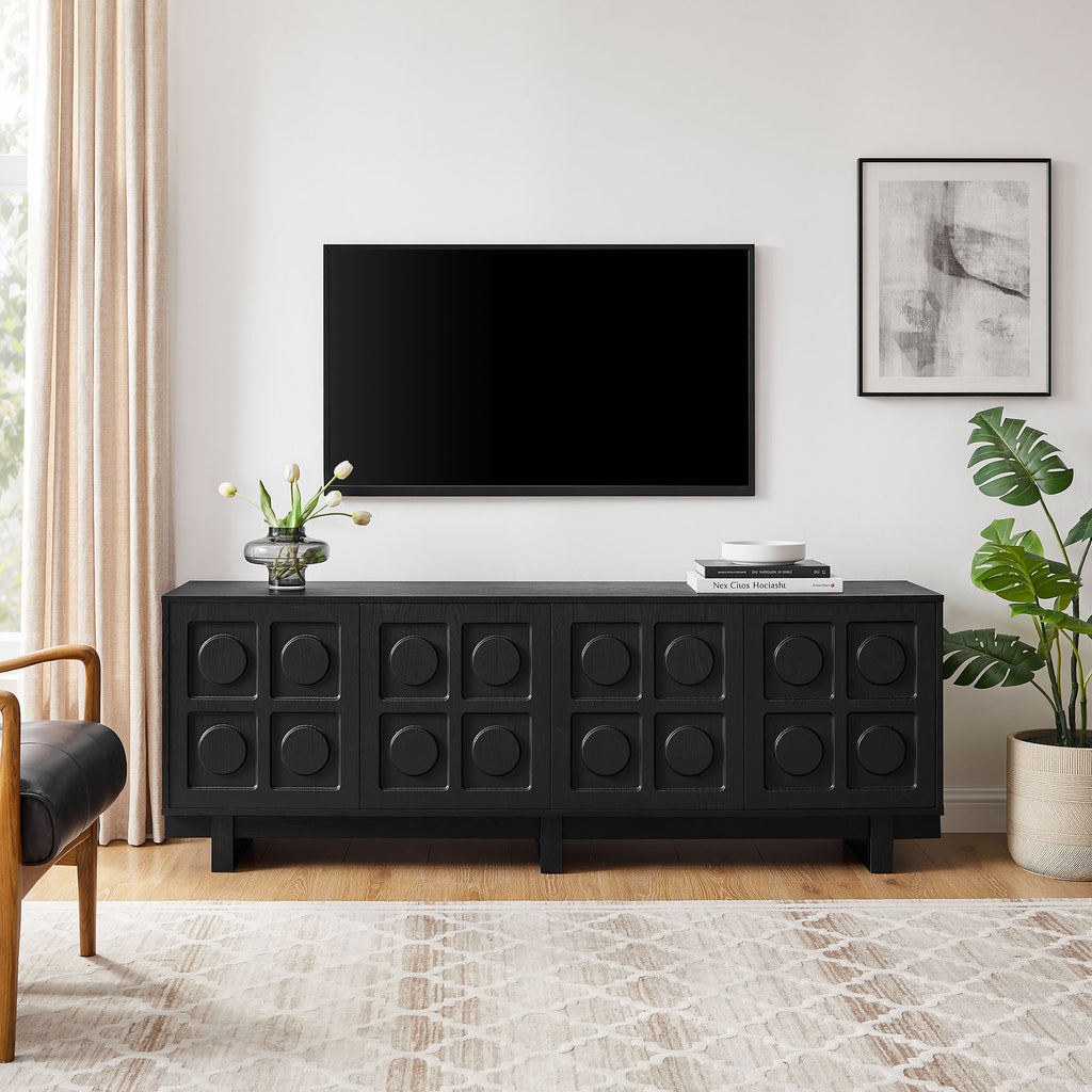 Knox 71 Inch TV Stand - Black